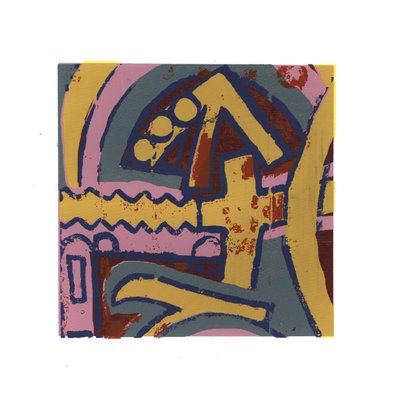 Up, 2015, (screen print på papir) af Francois Domain